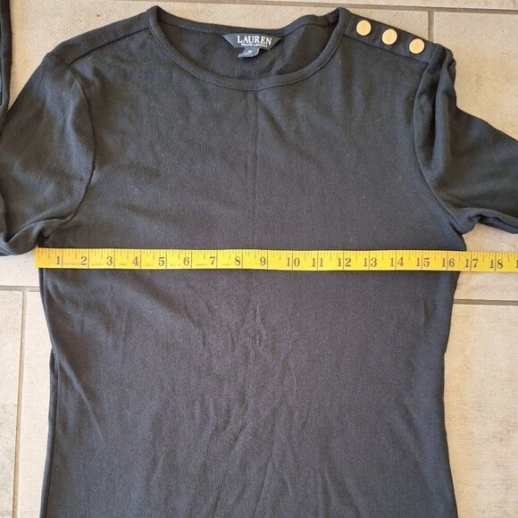 Lauren Ralph Lauren Black long sleeve top size M - Picture 6 of 6